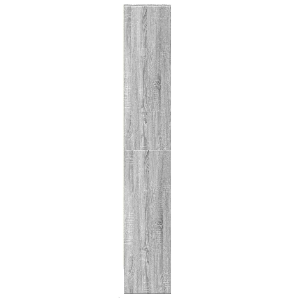 Dulap inalt cu LED gri sonoma 69x32,5x200 cm lemn prelucrat — imaginea 7
