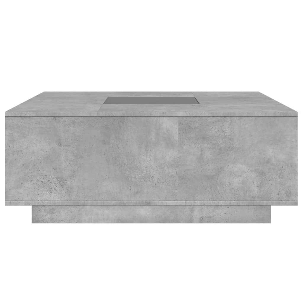 Masuta de cafea cu LED infinity, gri beton, 100x100x40 cm — imaginea 7