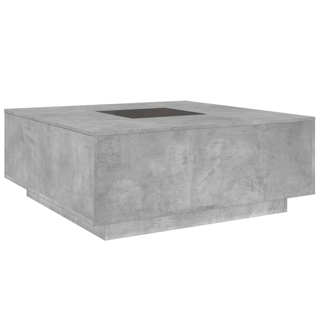 Masuta de cafea cu LED infinity, gri beton, 100x100x40 cm — imaginea 8