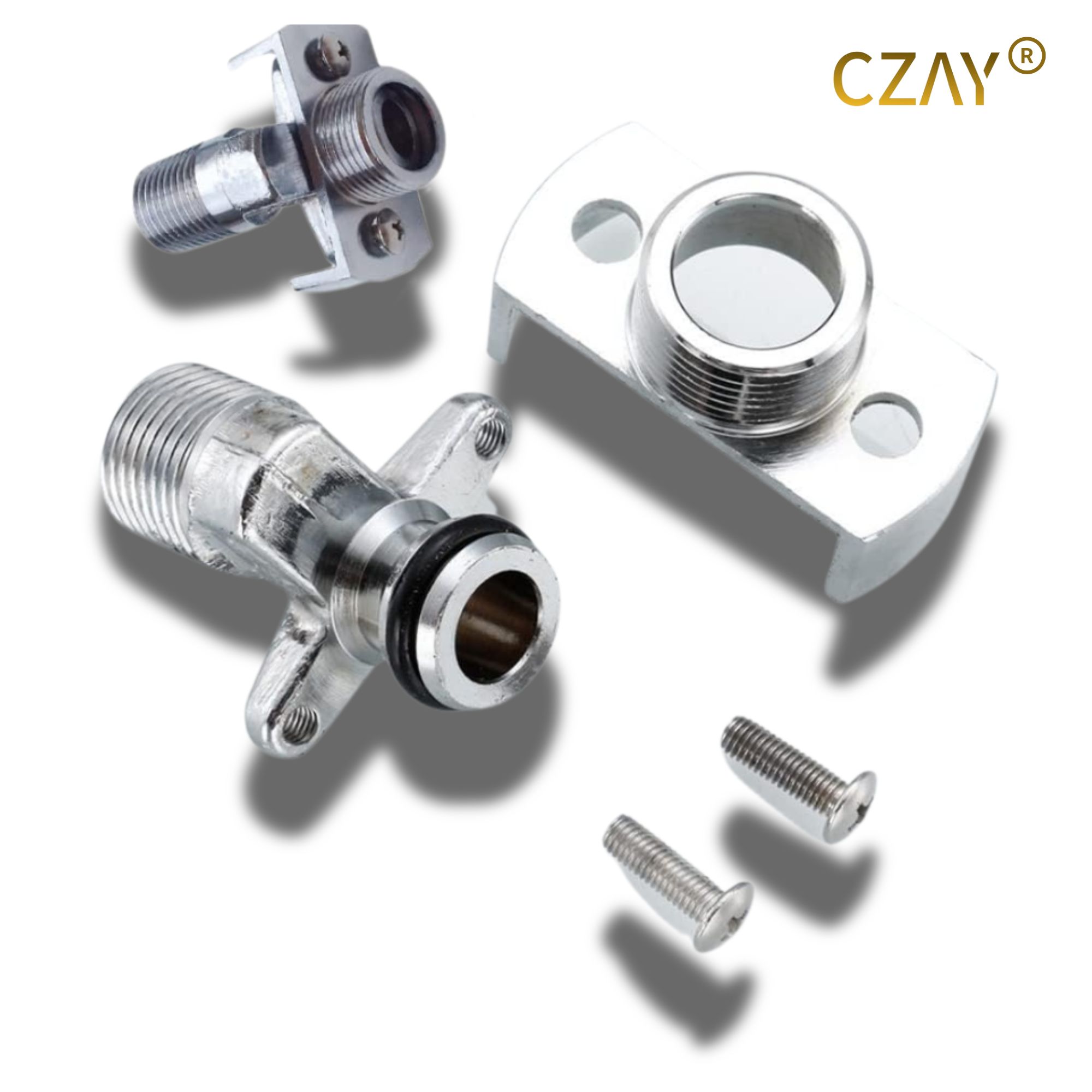 Excentric Reglabil Baterie Dus CZAY®, Racord Unghi Ajustare 0-40º, Accesoriu Instalare Robinet, Lungime Filet 25mm Cupru - 3 | YEO