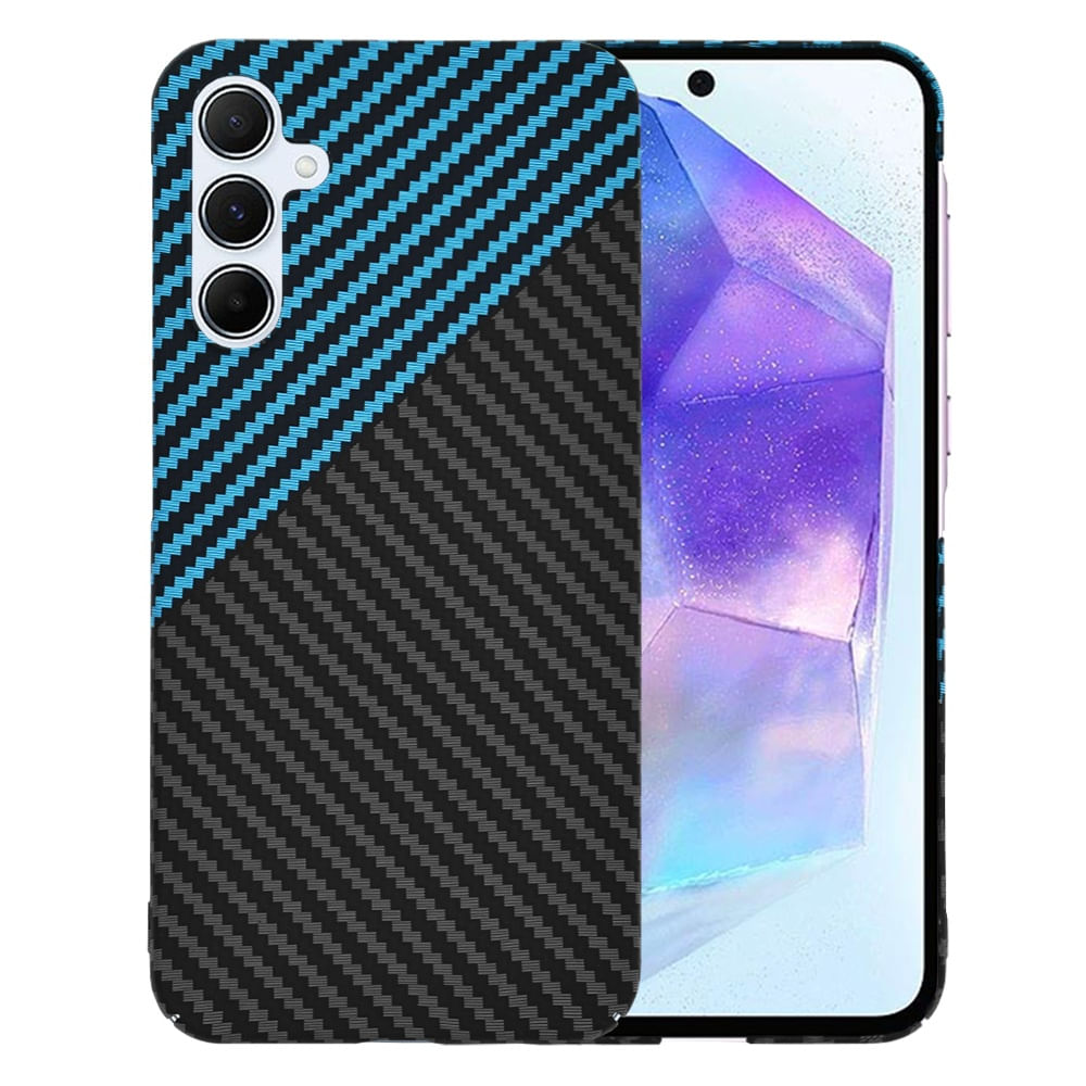 Husa pentru Samsung Galaxy A55 5G - Techsuit Carbonite FiberShell - Blue Pulse - 3 | YEO