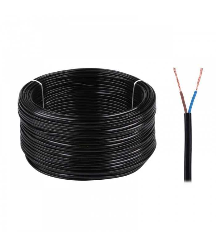 Cablu electric OMY 2x0.75 300V negru Cabletech
