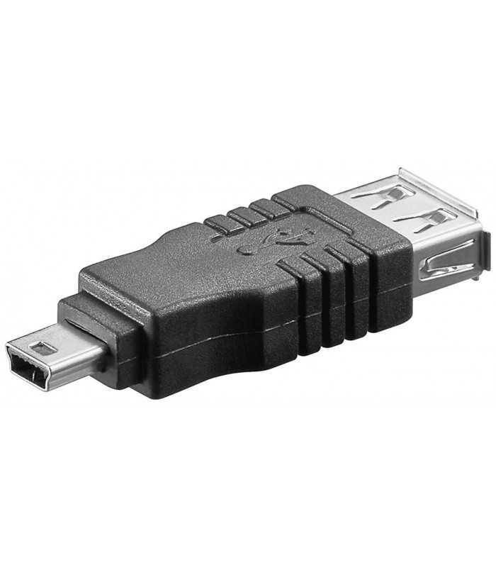 Adaptor OTG mini USB 5 pini la USB A mama pentru case de marcat fiscale
