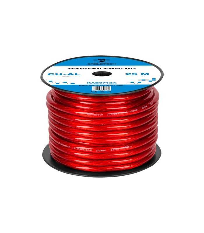 Cablu putere Profesional 4GA 10mm/21.15mm2 rosu Cupru-Aluminiu 1m Cabletech