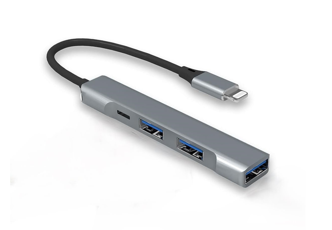 Adaptor Hub USB Lightning MRG MGL231, 3x USB, USB 3.0, Multiport 4 in 1 - 3 | YEO