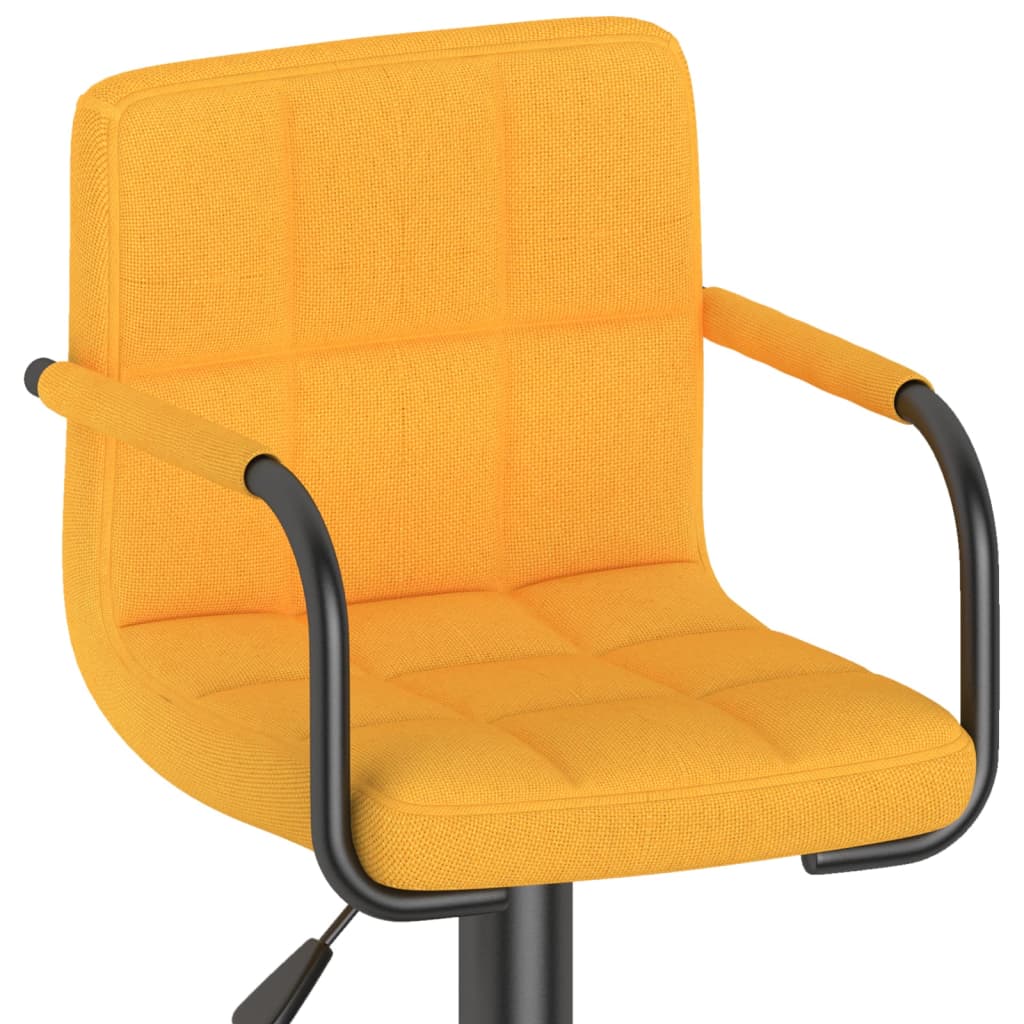 Scaun de bar, galben mustar, material textil — imaginea 7