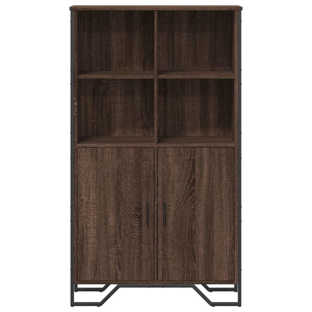 Dulap inalt, stejar maro, 79,5x35,5x137,5 cm, lemn prelucrat — imaginea 4