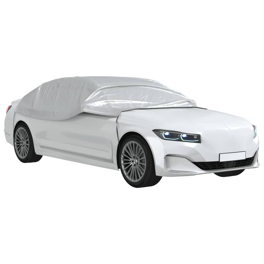 Husa auto partiala, cu carlige, argintiu, XL
