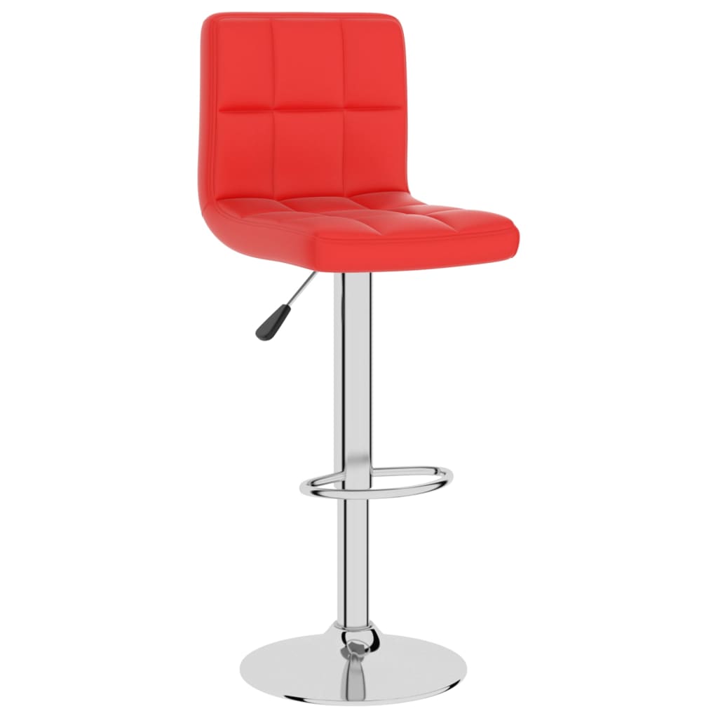 Scaun de bar, rosu, piele ecologica