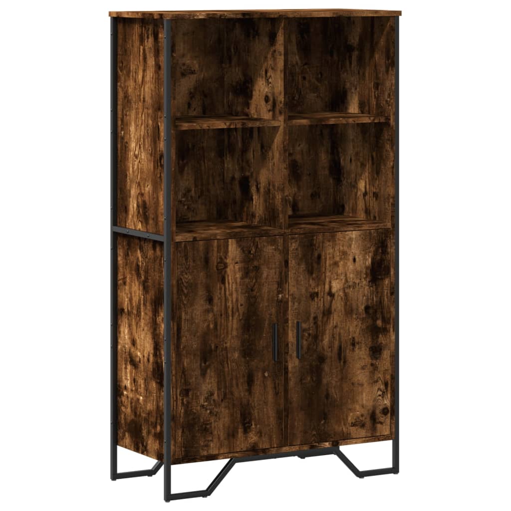 Dulap inalt, stejar fumuriu, 79,5x35,5x137,5 cm, lemn prelucrat