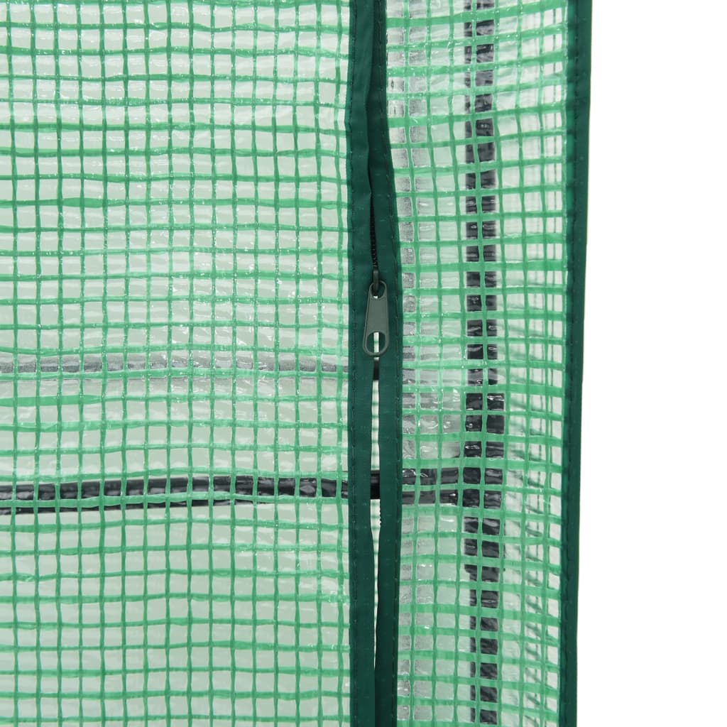 Strat inaltat cu husa de sera, aspect ratan, 120x40x123 cm, gri deschis — imaginea 8