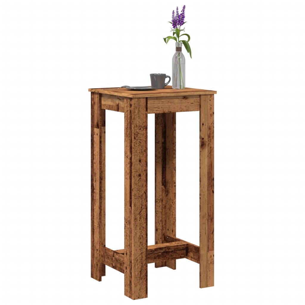 Masa bar, lemn vechi, 51x50x103,5 cm, lemn prelucrat — imaginea 2