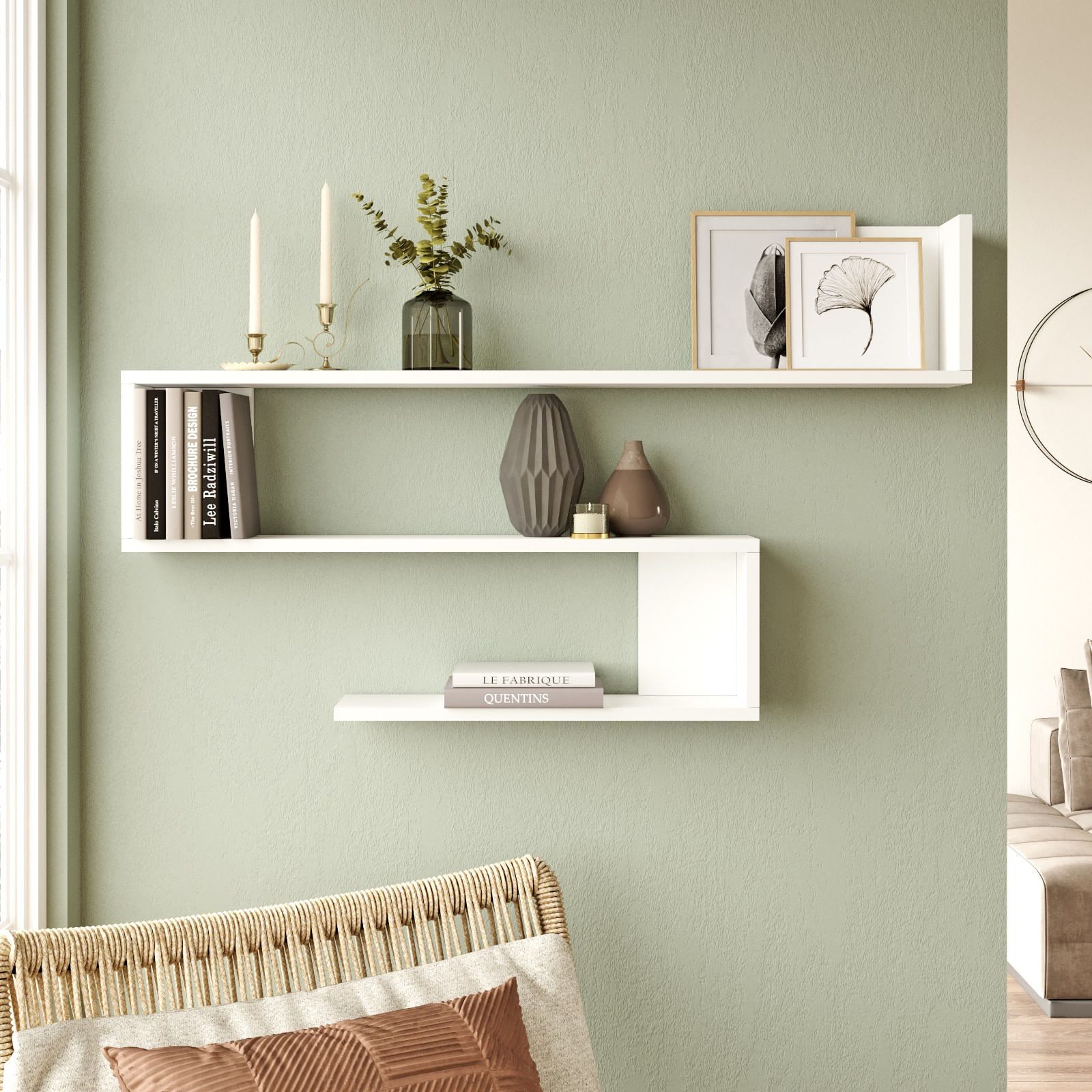 Raft de perete Hanah Home Wl10-W, alb — imaginea 4