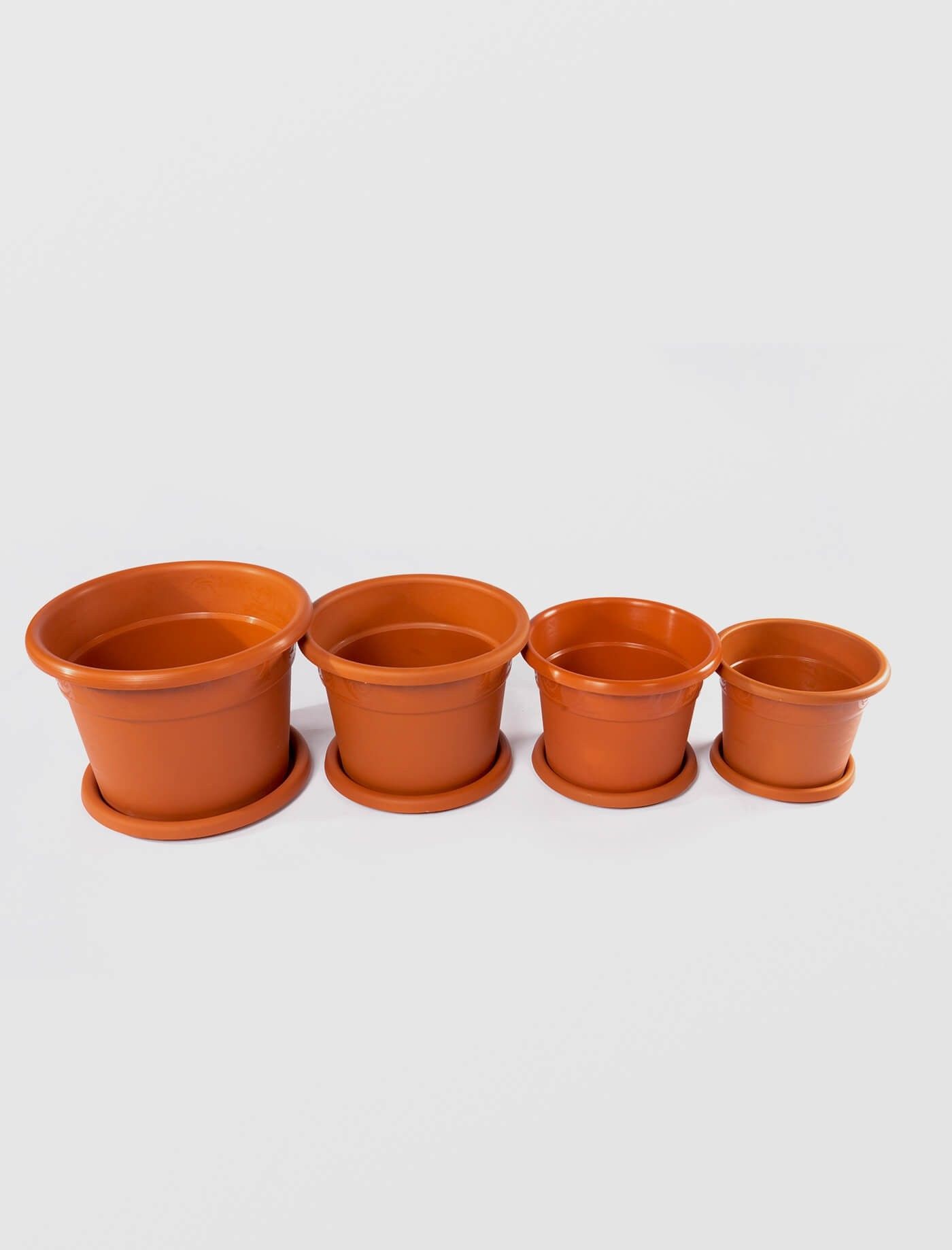 Ghiveci Model cu Tava, STERK, 33x26 cm, Plastic Maro — imaginea 2
