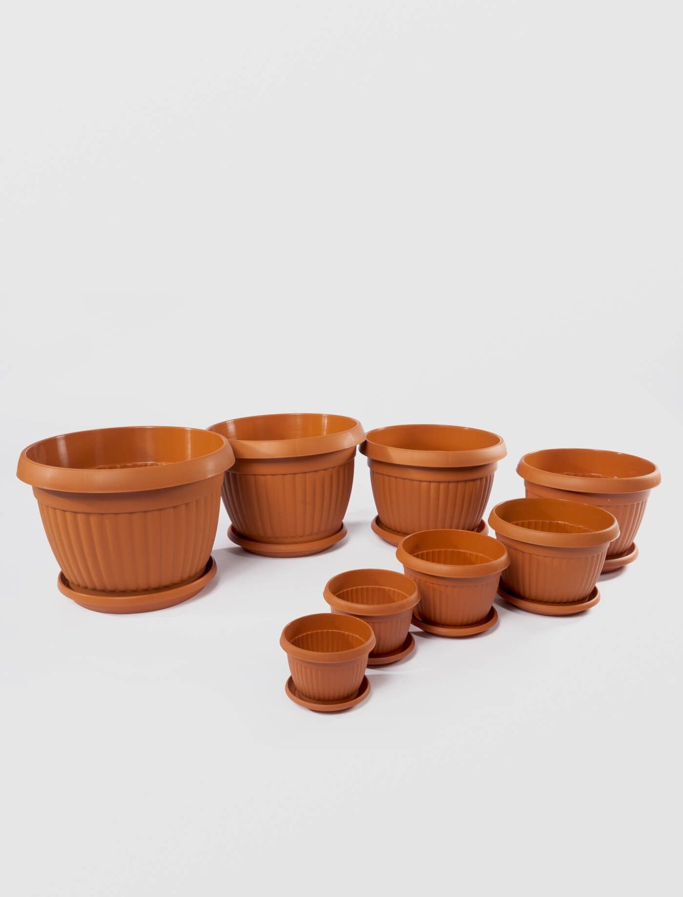 Ghiveci Bella cu Tava, STERK, 41x29 cm, Plastic Maro — imaginea 2
