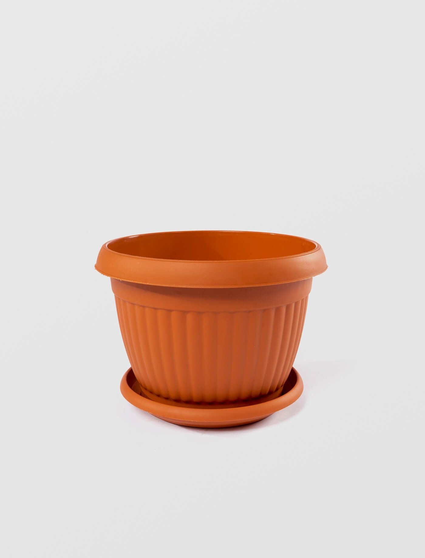 Ghiveci Bella cu Tava, STERK, 32x24 cm, Plastic Maro — imaginea 2