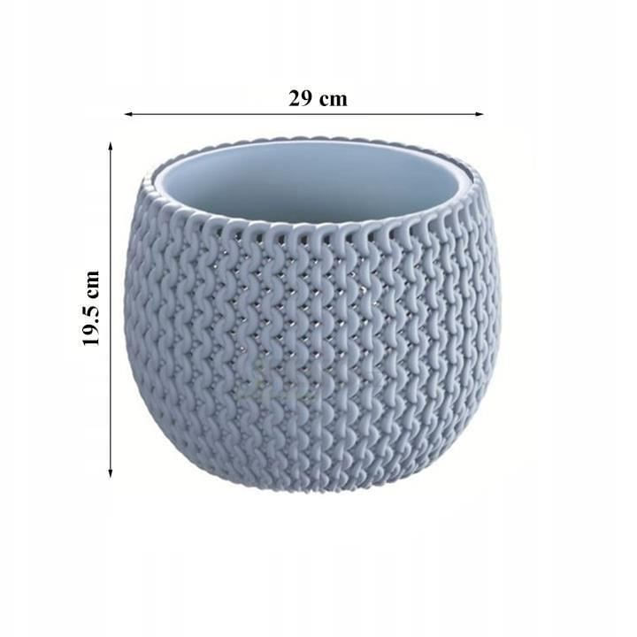 Ghiveci decorativ pentru flori, rotund, albastru, 29x19.5 cm, Splofy Bowl — imaginea 4