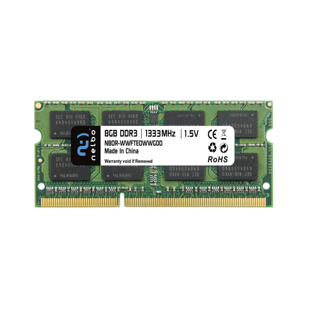 Memorie RAM 8 GB sodimm ddr3, 1333 Mhz, Nelbo, pentru laptop