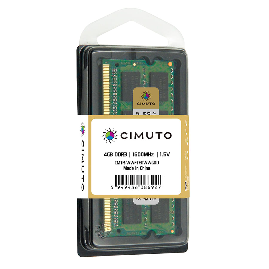 Memorie RAM 4 GB sodimm DDR3, 1600 Mhz, CIMUTO, pentru laptop