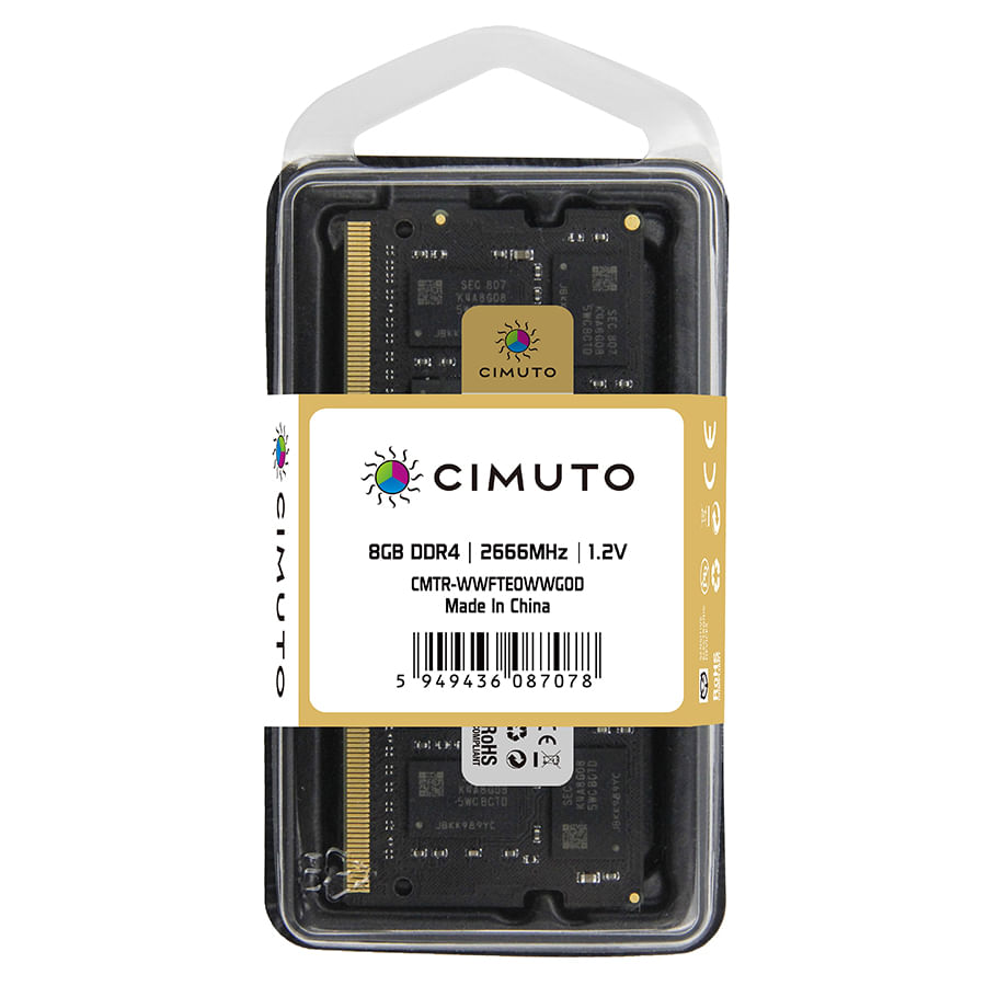 Memorie RAM 8 GB sodimm DDR4, 2666 Mhz, CIMUTO, pentru laptop