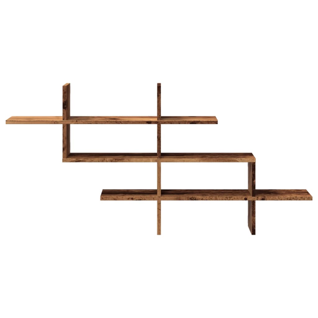 Raft de perete, lemn vechi, 124,5x18x60,5 cm, lemn prelucrat — imaginea 4