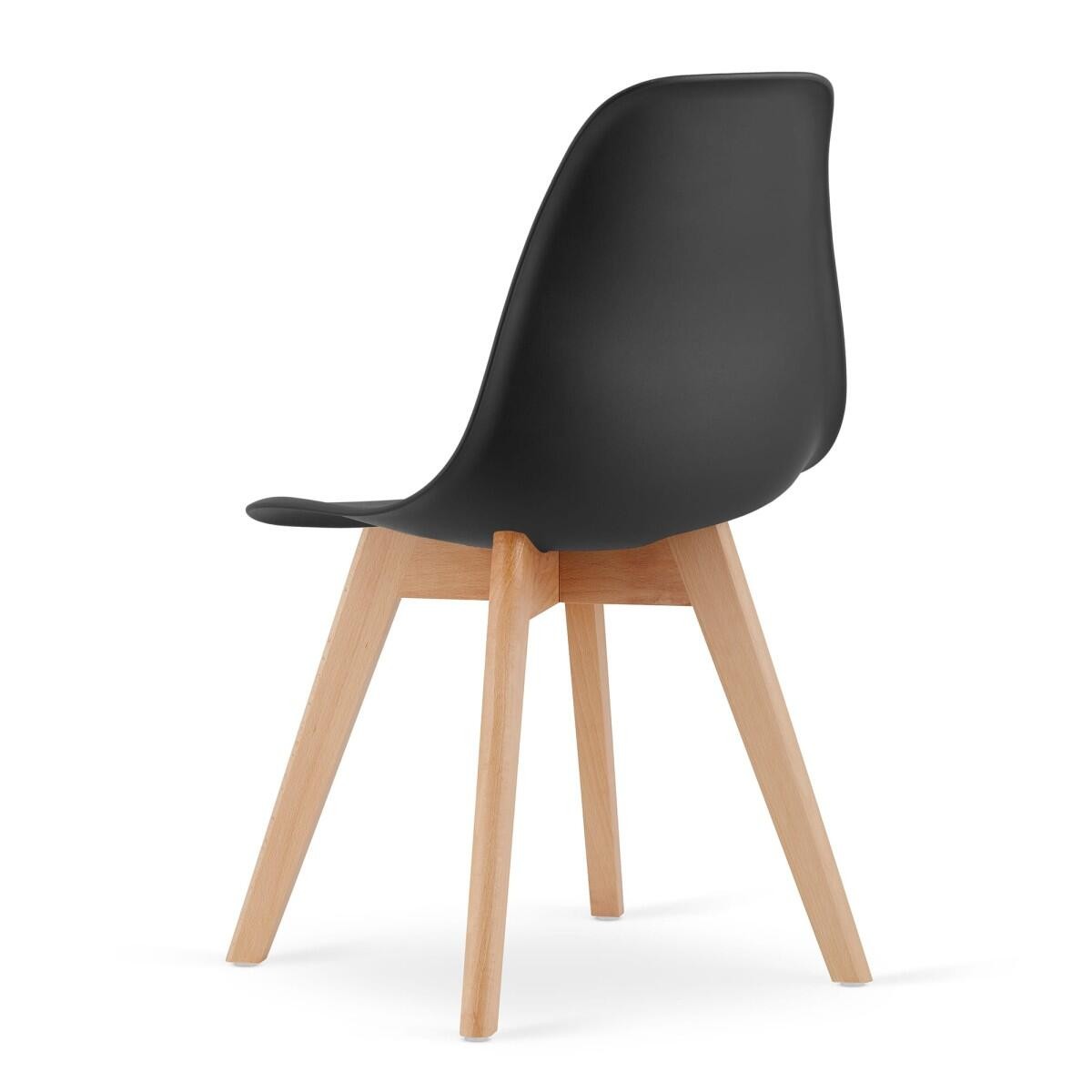 Scaun bucatarie/living, Artool, Kito, PP, lemn, negru si natur, 46x54.5x80 cm — imaginea 2