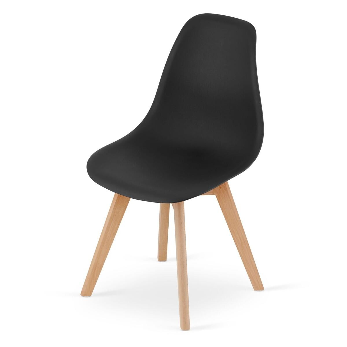 Scaun bucatarie/living, Artool, Kito, PP, lemn, negru si natur, 46x54.5x80 cm — imaginea 3