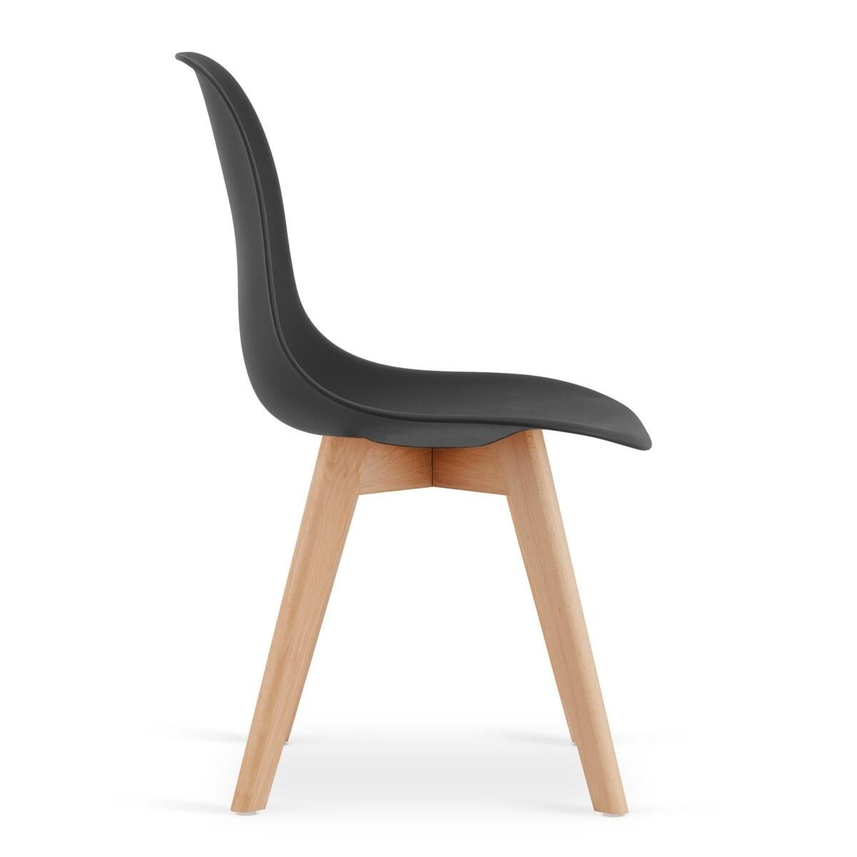 Scaun bucatarie/living, Artool, Kito, PP, lemn, negru si natur, 46x54.5x80 cm — imaginea 5