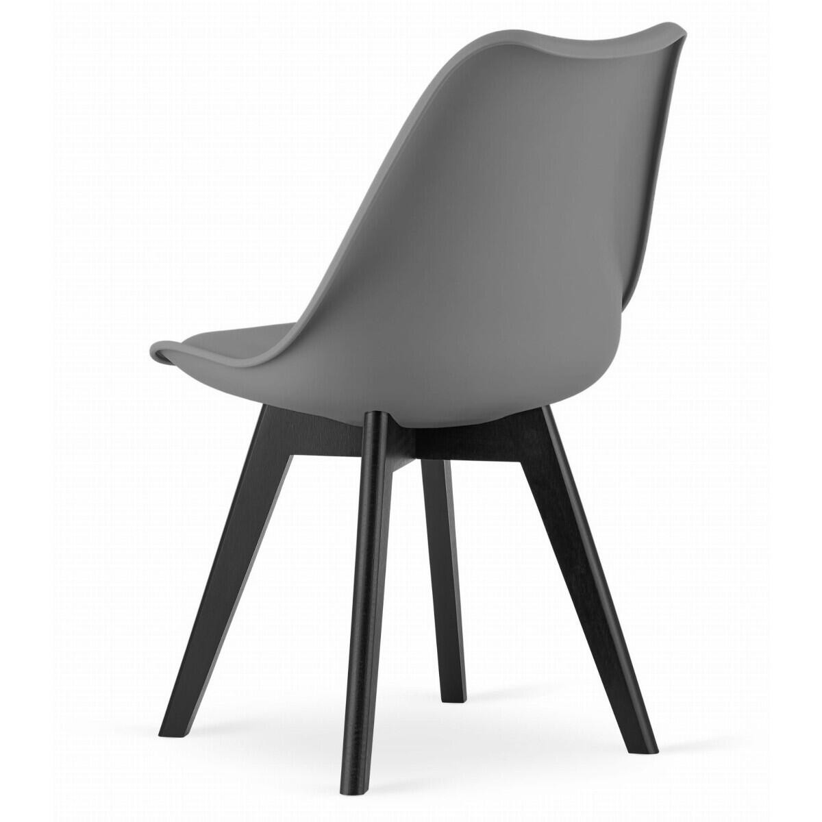 Scaun bucatarie/living, Artool, Mark, PP, lemn, grafit si negru, 49x55.5x82.5 cm — imaginea 2