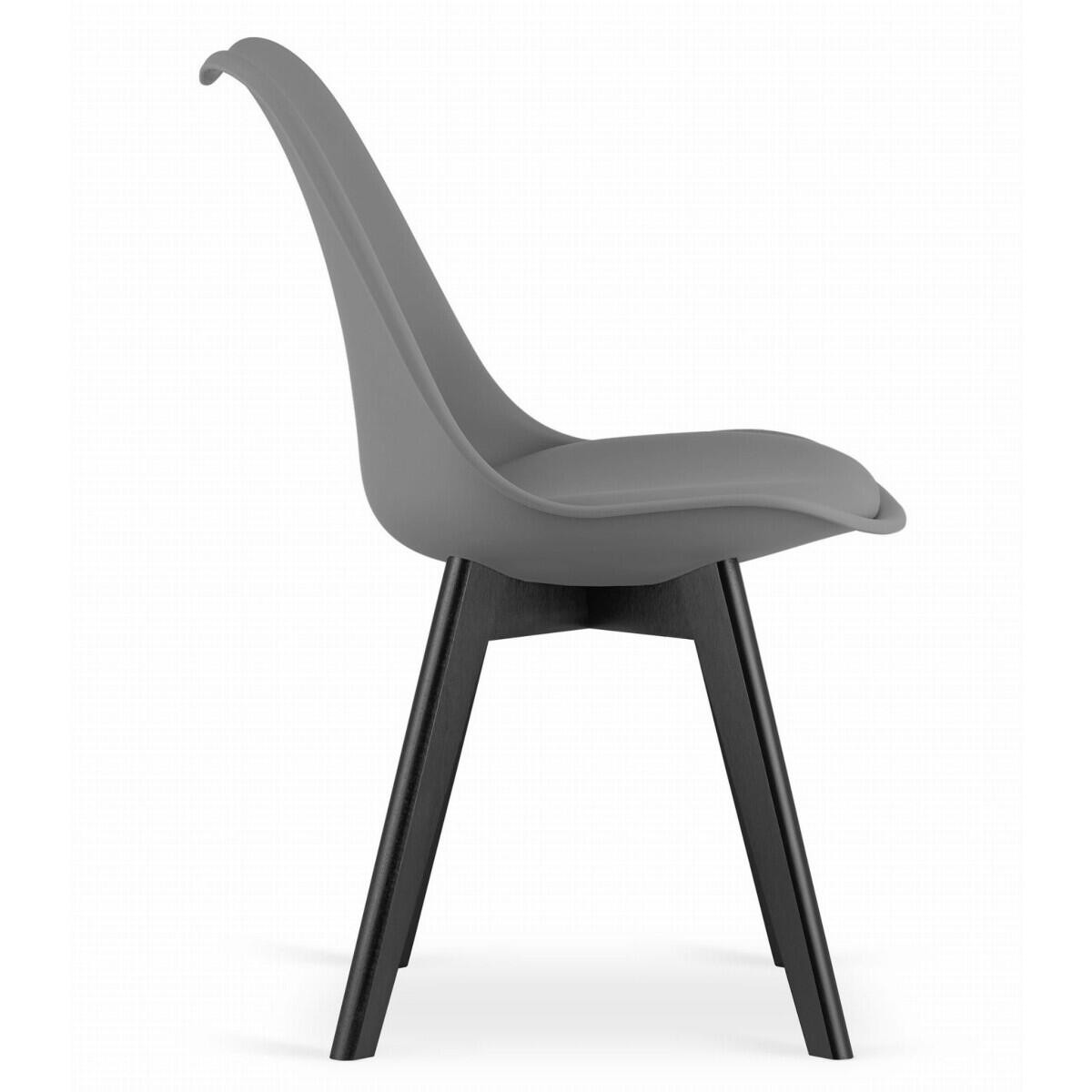 Scaun bucatarie/living, Artool, Mark, PP, lemn, grafit si negru, 49x55.5x82.5 cm — imaginea 4