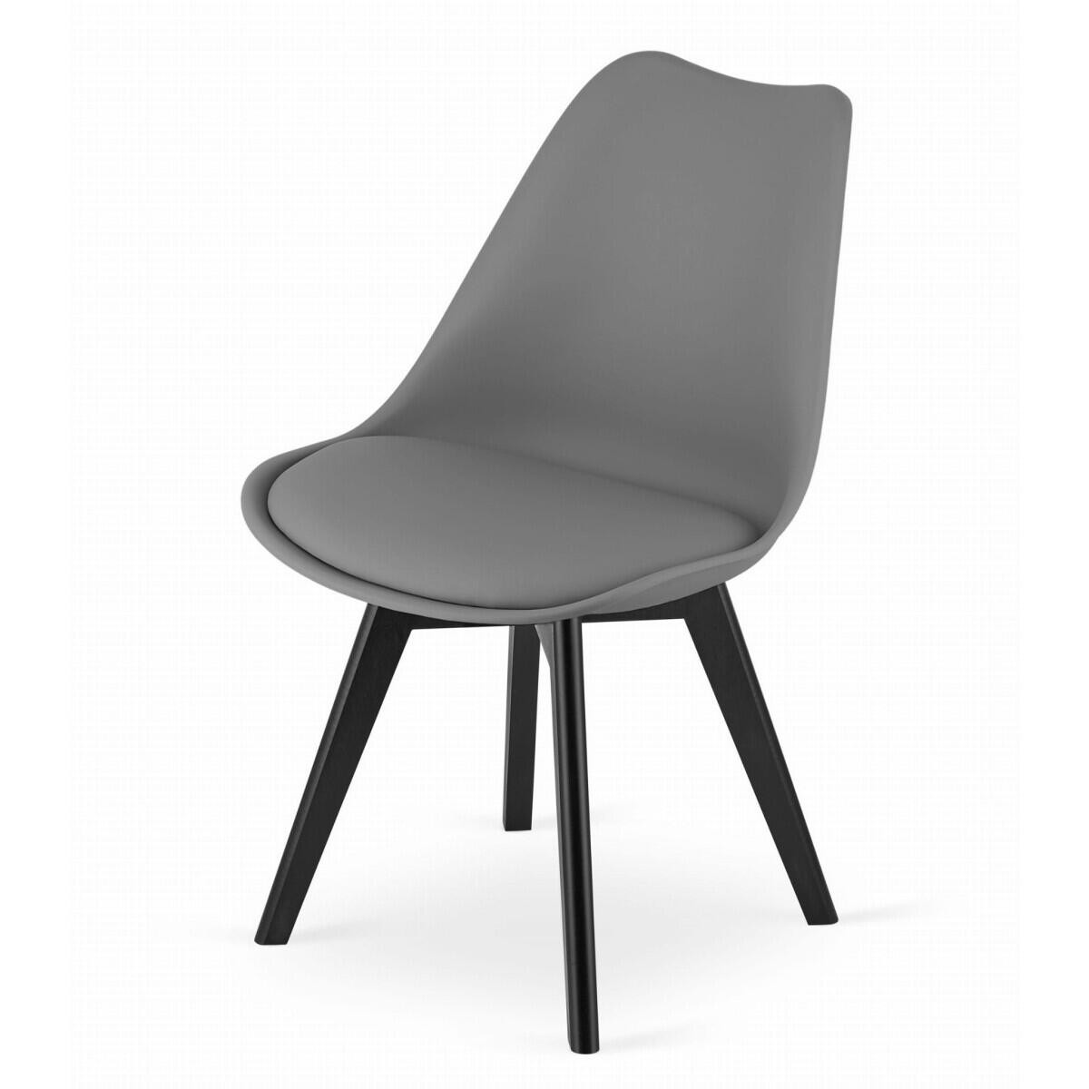 Scaun bucatarie/living, Artool, Mark, PP, lemn, grafit si negru, 49x55.5x82.5 cm — imaginea 5