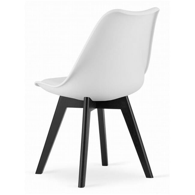 Scaun bucatarie/living, Artool, Mark, PP, lemn, alb si negru, 49x55.5x82.5 cm — imaginea 2
