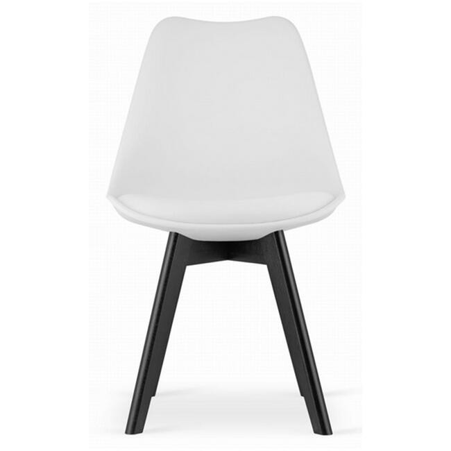 Scaun bucatarie/living, Artool, Mark, PP, lemn, alb si negru, 49x55.5x82.5 cm — imaginea 4