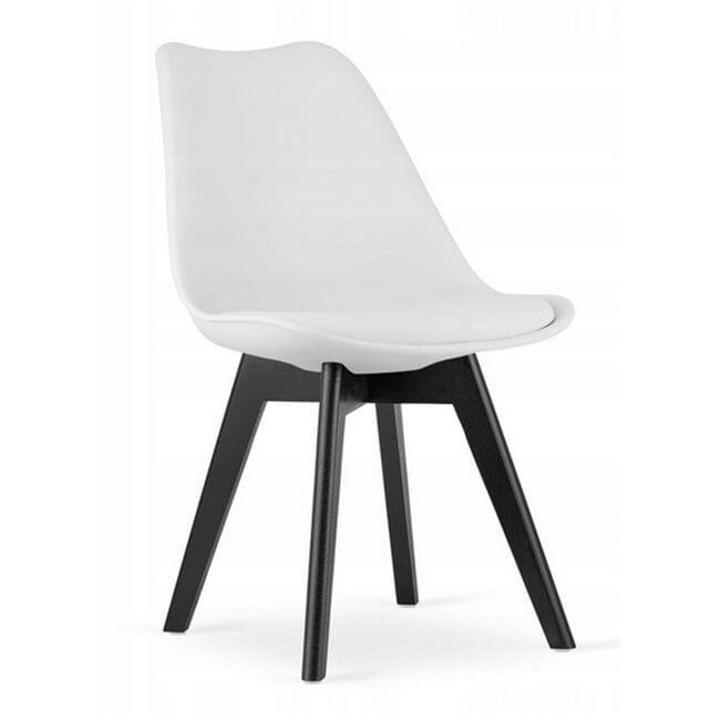 Scaun bucatarie/living, Artool, Mark, PP, lemn, alb si negru, 49x55.5x82.5 cm — imaginea 5