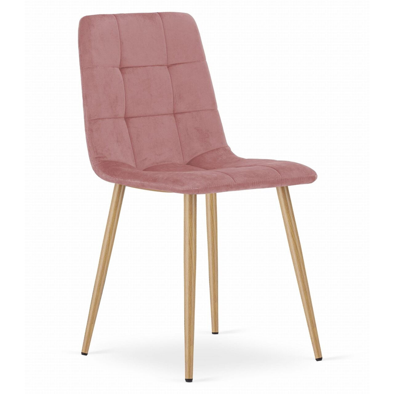 Scaun bucatarie/dining, Artool, Kara, catifea, lemn, roz, 44.5x50.5x87 cm — imaginea 2