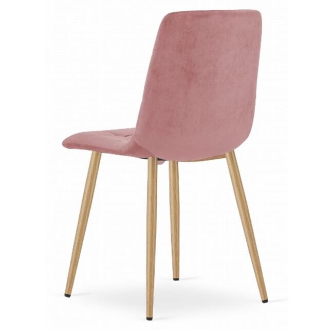 Scaun bucatarie/dining, Artool, Kara, catifea, lemn, roz, 44.5x50.5x87 cm — imaginea 5