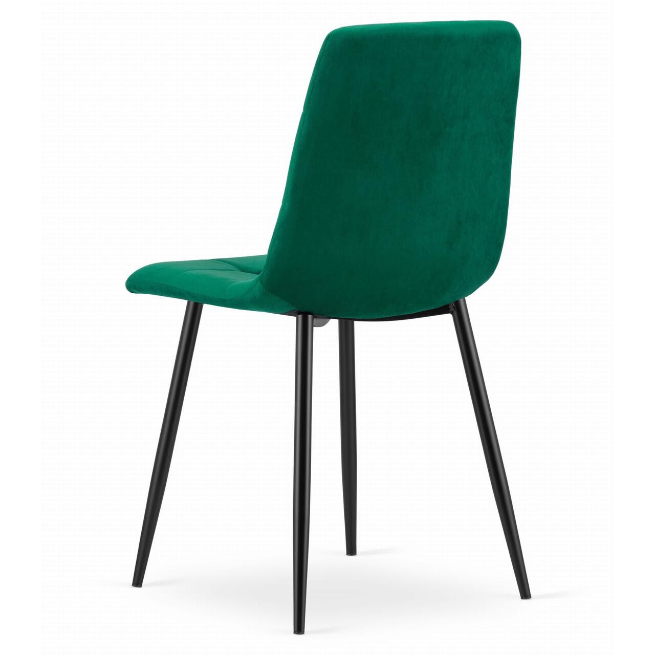 Scaun bucatarie/living, Artool, Kara, catifea, metal, verde si negru, 44.5x50.5x87 cm — imaginea 4