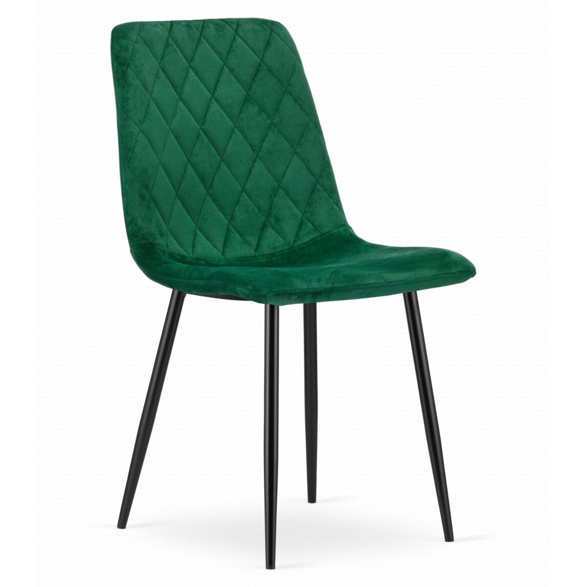 Scaun bucatarie/living, Artool, Turin, catifea, metal, verde si negru, 44.5x53x88.5 cm — imaginea 5