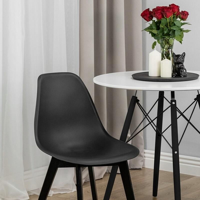 Scaun bucatarie/living, Artool, Kito, PP, lemn, negru, 46x54.5x80 cm — imaginea 4