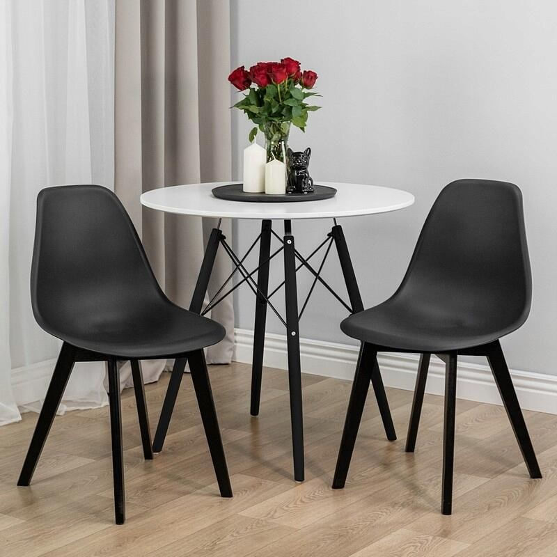 Scaun bucatarie/living, Artool, Kito, PP, lemn, negru, 46x54.5x80 cm — imaginea 5