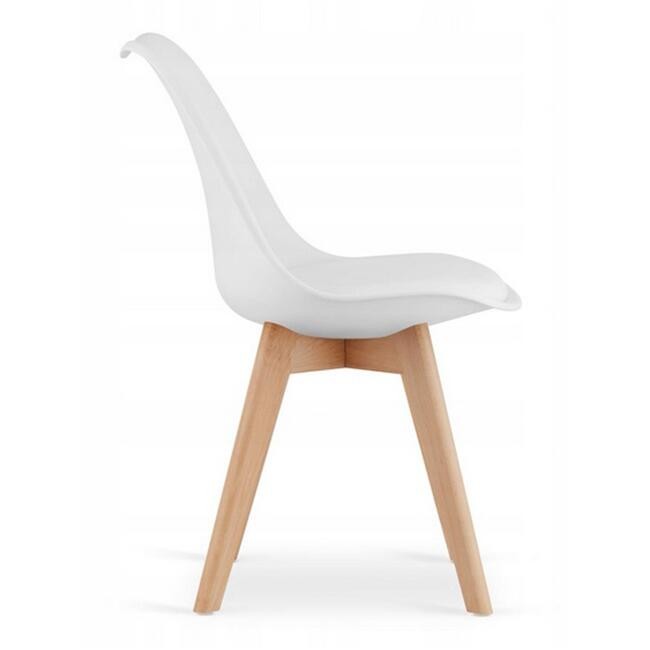 Scaun bucatarie/living, Artool, Mark, PP, lemn, alb, 49x43x82 cm — imaginea 2