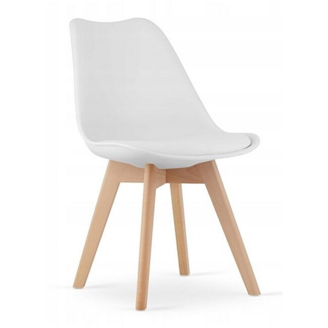 Scaun bucatarie/living, Artool, Mark, PP, lemn, alb, 49x43x82 cm — imaginea 3