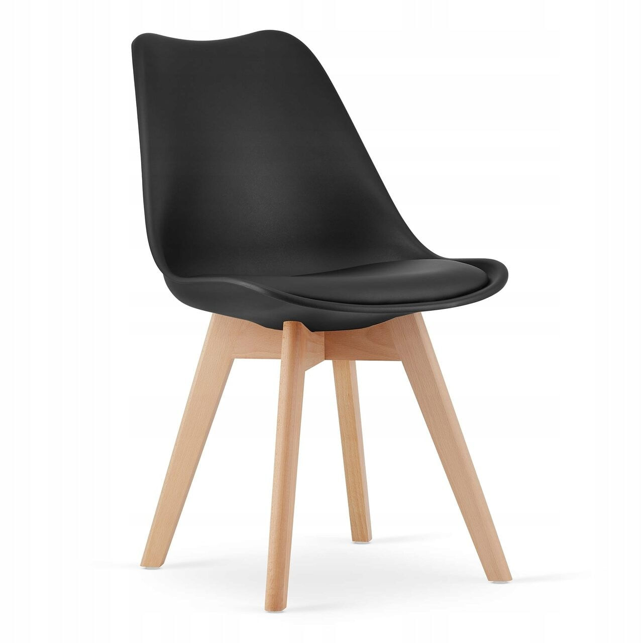 Scaun bucatarie/living, Artool, Mark, PP, lemn, negru, 49x43x82 cm — imaginea 4