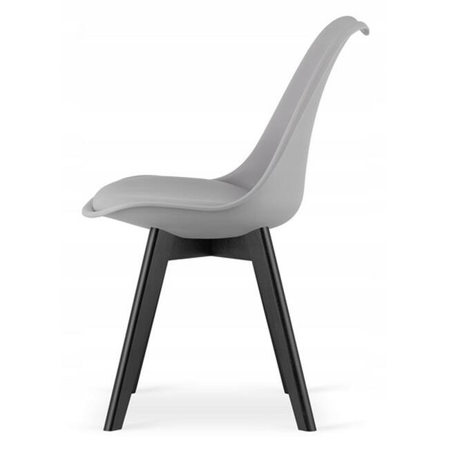 Scaun bucatarie/living, Artool, Mark, PP, lemn, gri si negru, 49x55.5x82.5 cm — imaginea 2