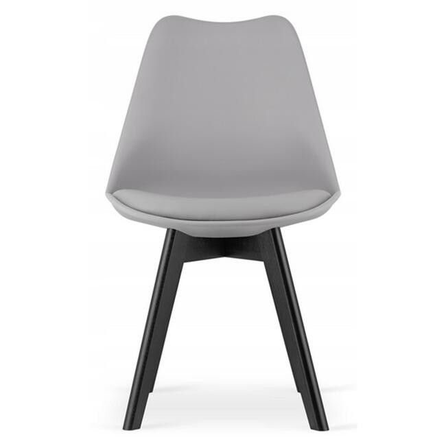 Scaun bucatarie/living, Artool, Mark, PP, lemn, gri si negru, 49x55.5x82.5 cm — imaginea 4