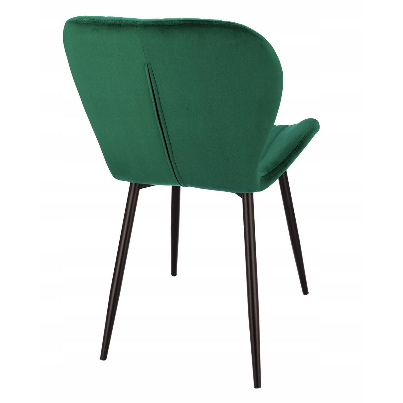 Scaun bucatarie/living, Jumi, Veira, catifea, metal, verde, 52x57x85 cm — imaginea 2