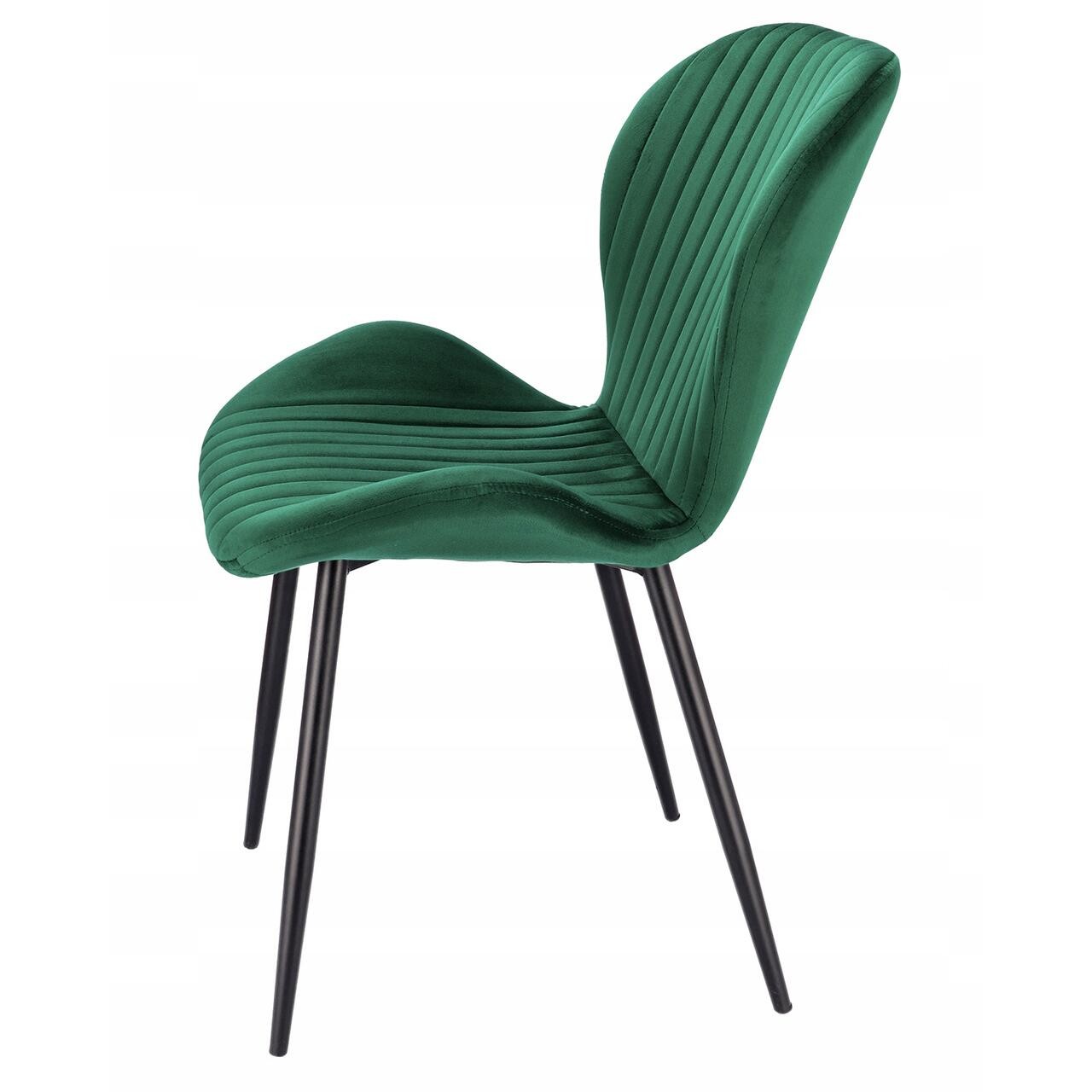 Scaun bucatarie/living, Jumi, Veira, catifea, metal, verde, 52x57x85 cm — imaginea 4