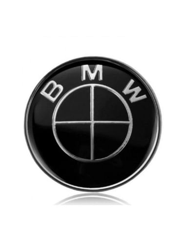 Emblema BMW pentru capota si portbagaj 82 mm Negru