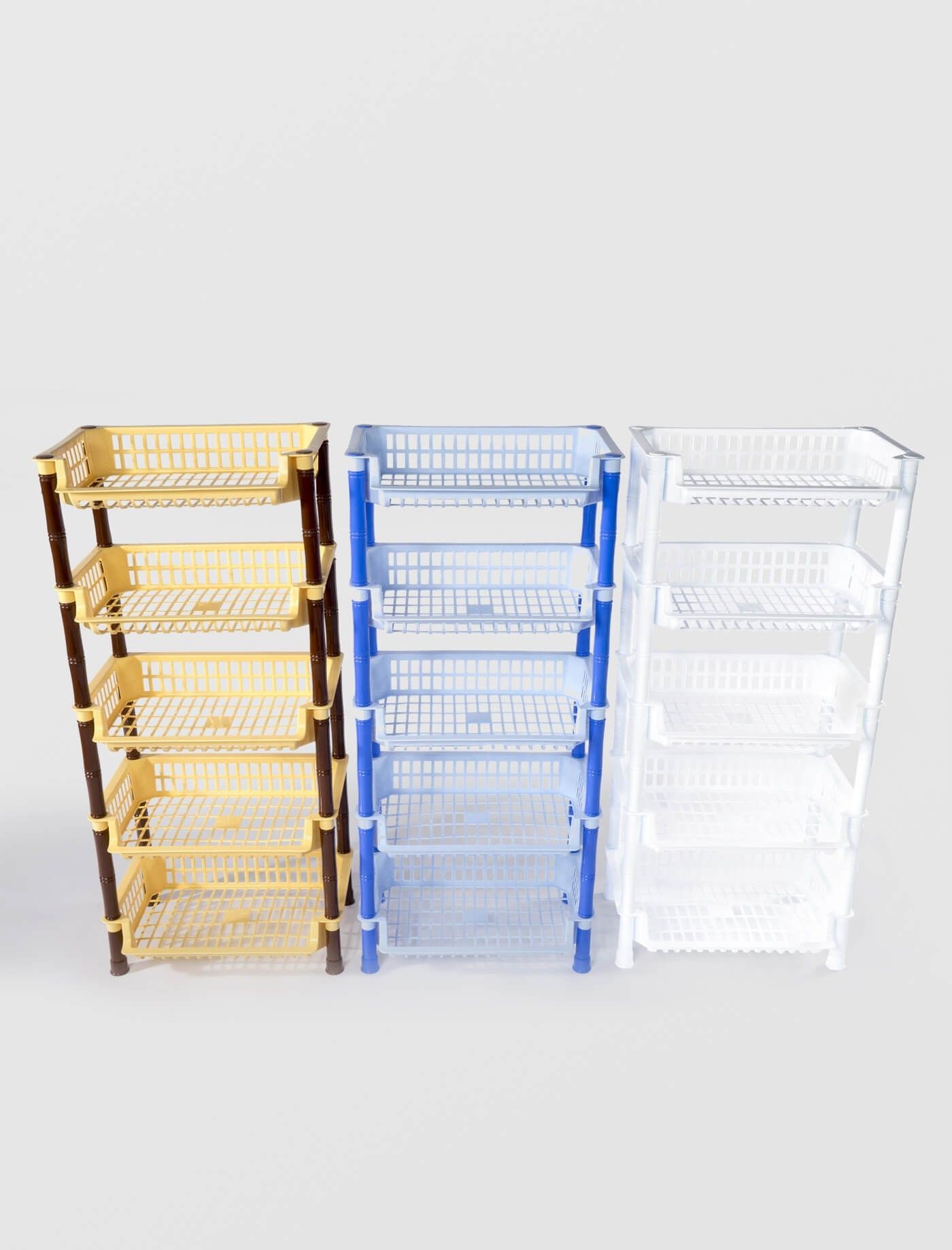 Etajera plastic sterk 5 nivele 88 x 41 x 29 diverse culori — imaginea 2