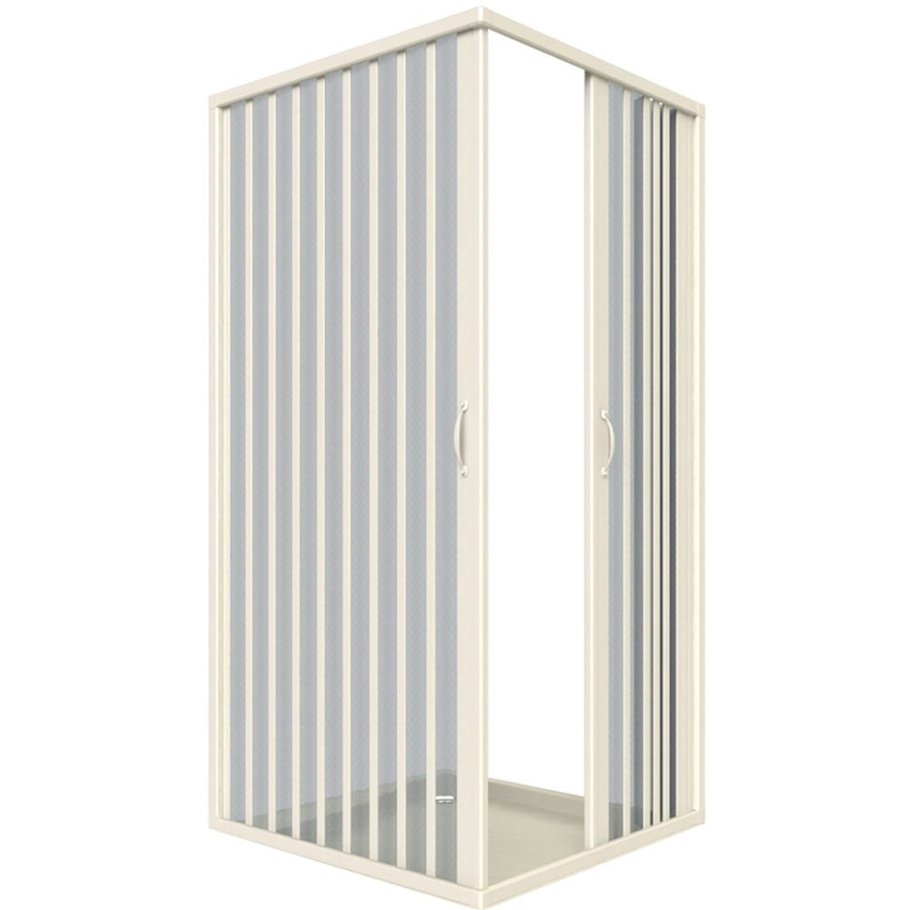 Pachet cabina Luna 70 + cadita + baterie dus, alb, 70x70 cm - 2 | YEO